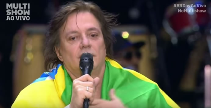 Fábio Júnior protesta contra o governo e a corrupção durante show em NY Fábio Júnior protesta contra o governo e a corrupção durante show em NY