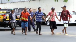 Grupo foi conduzido pela Guarda Civil Municipal