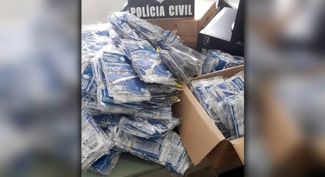 Polícia apreende 360 máscaras hospitalares que eram vendidas pelo Whatsapp