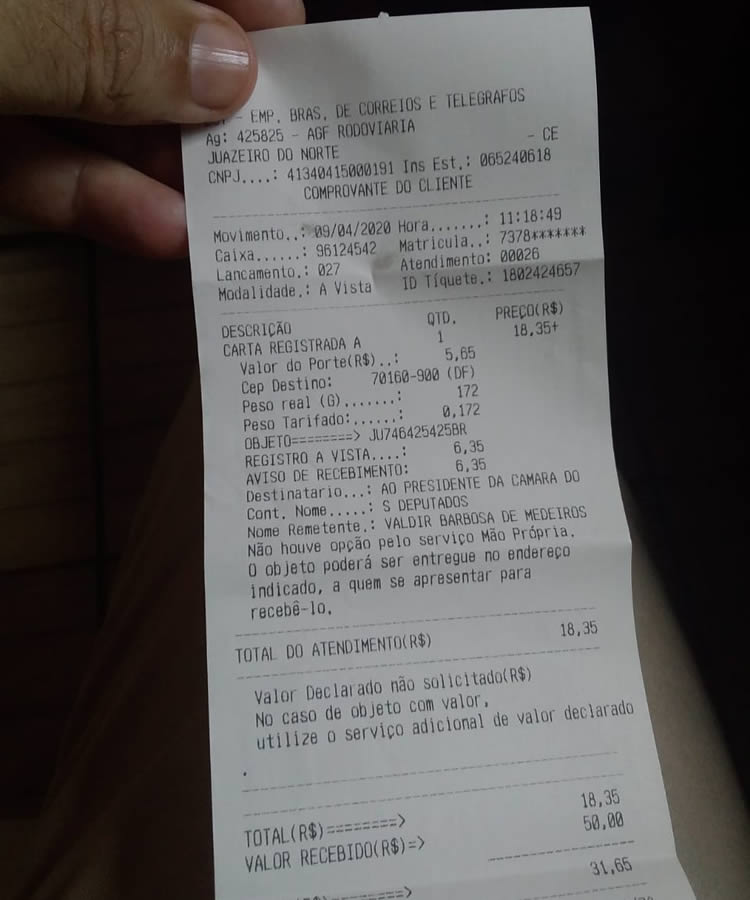 Juazeirense denuncia presidente Jair Bolsonaro por crime de responsabilidade