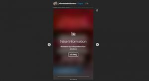 Bolsonaro compartilha postagem de André Fernandes e Instagram classifica mensagem como fake news