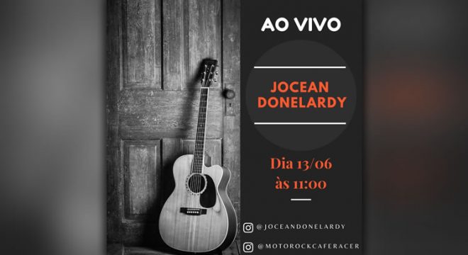 Motorock Live Music com Jocean Donelardy neste sábado, 13; assista em casa