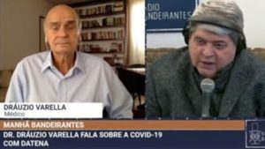 Datena abandona entrevista com Drauzio Varella ao saber de morte da sogra