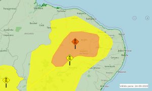 Inmet aponta baixa umidade do ar em 72,82% do território cearense