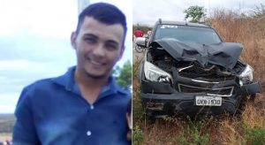 Jovem morre no Cariri na colisão caminhonete/moto em Salitre