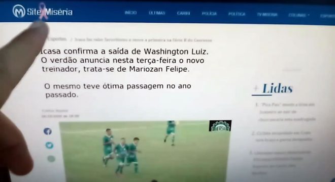 Washington Luiz e site Miséria vítimas de fake news