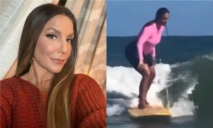 Ivete Sangalo salva menino de se afogar enquanto surfava com o filho na Bahia