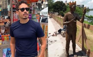 Carlinhos Maia ganha estátua na cidade natal, mas população impede instalação da obra