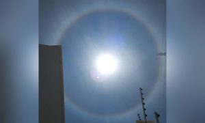 Fenômeno solar chama a atenção de moradores de Iguatu, no interior do Ceará