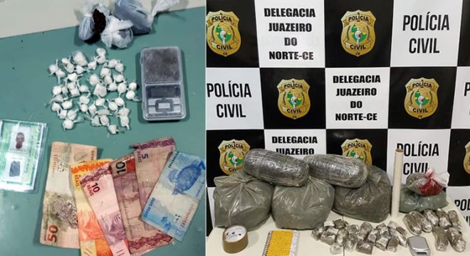 Polícia Civil de Juazeiro prende trio e apreende boas quantidades de maconha e cocaína