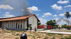 Antiga estação de trem do Iguatu tem novo princípio de incêndio