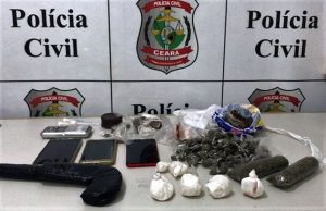 Polícia Civil de Várzea Alegre prende quatro pessoas e apreende arma e drogas