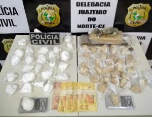 Polícia Civil prende jovem que armazenava cocaína, maconha e crack em Juazeiro do Norte