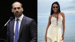 Eduardo Bolsonaro chama Thelminha de 'hipócrita', e vencedora do BBB 20 rebate