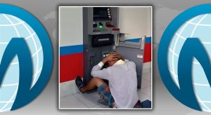 Jovem preso arrombando caixa do Bradesco de Altaneira no Cariri