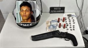 Jovem tornozelado é preso em Juazeiro do Norte com arma e drogas