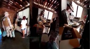 Policiais militares doam alimentos à família após operação contra foragido da justiça no Ceará