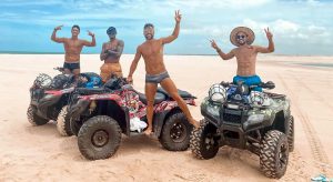 Após título do Brasileirão, jogadores do Flamengo tiram férias no Ceará