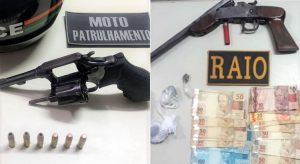 Revólver apreendido com casal em Juazeiro e carabina após homicídio em Barbalha