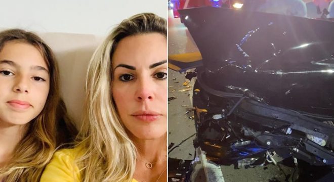 Joana Prado e filha sofrem grave acidente de carro nos Estados Unidos