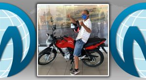 Gari indiciado por crimes já está com nova moto da "Vaquinha" após ter a sua roubada ontem