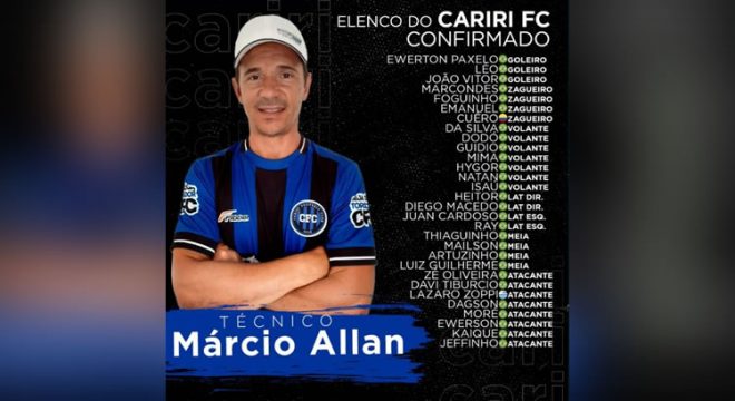 Cariri confirma elenco de olho na Série B do Cearense