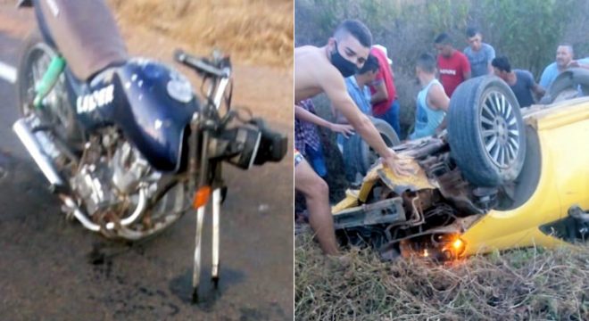 Colisão moto/carro no Cariri deixou um morto e quatro feridos em Mauriti