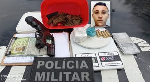 Jovem preso em Juazeiro e a PM apreende arma e drogas