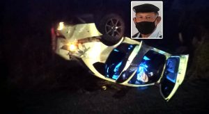 Carro capota em Lavras e Subtenente PM de Juazeiro sai ferido o qual trabalha no IML e é taxista