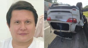 Cantor Giovani, da dupla com Gian, dorme ao volante e carro capota em rodovia
