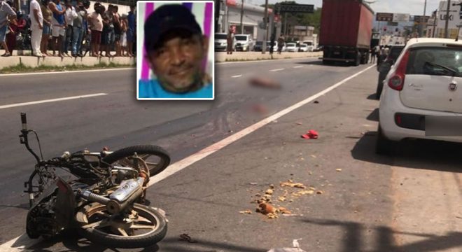 Carreta passa por cima de motoqueiro em Juazeiro esmagando o corpo