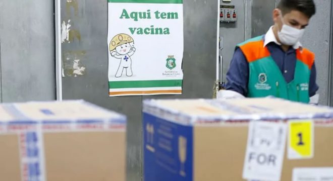 Ceará é um dos estados do Brasil que menos recebe vacinas contra Covid-19, segundo secretaria