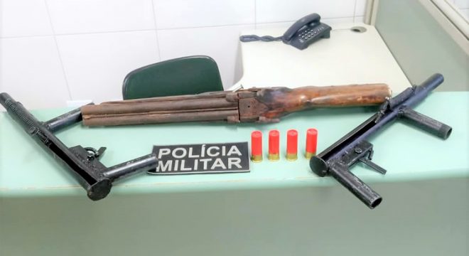Armas de grosso calibre apreendidas em Caririaçu e um revólver no Juazeiro