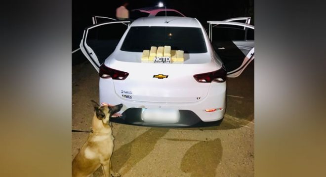 Casal preso em Crato com muita droga num carro de aluguel por aplicativo