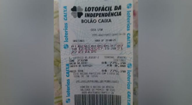 Lotofácil de Independência: bolão de R$ 38 mil venceu prêmio milionário no Ceará