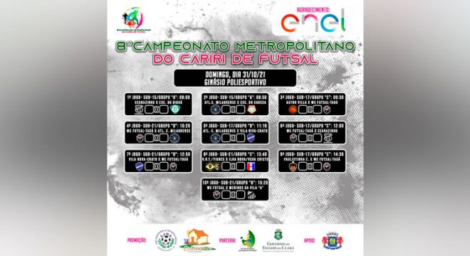 Metropolitano Cariri de Futsal, categoria de base, começa neste domingo (31)