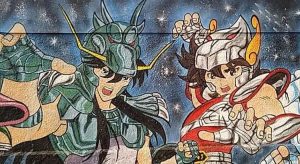 Artista pinta muro de 150 metros em homenagem aos 35 anos de Cavaleiros do Zodíaco