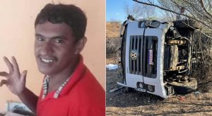 Capotamento de caminhão caçamba deixa um morto e outro ferido em Icó