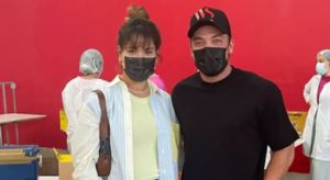 Thyane Dantas e Wesley Safadão após se vacinarem