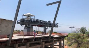 Obras da Estação Horto do Teleférico de Juazeiro do Norte