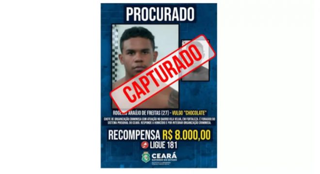 Chefe de organização criminosa que integrava lista dos mais procurados do Ceará é preso