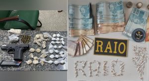 Casal preso em Juazeiro com crack e muito dinheiro e menores com drogas e pistola em Crato