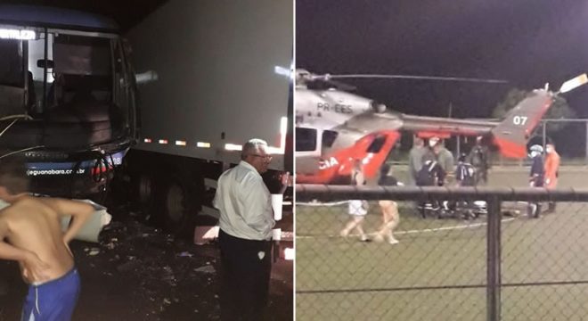 Ônibus que saiu de Juazeiro se envolve num acidente em Brejo Santo com caminhão e outro ônibus