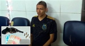 Jovem preso em Juazeiro possuía um revólver na sua casa no Santa Tereza