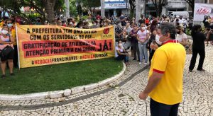 Grevistas realizam ato após declarações do vice-prefeito de Juazeiro