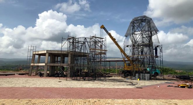 Obras de monumento de Santo Antônio avançam em Barbalha