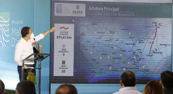 Camilo Santana autoriza ordem de serviço para obras de projeto que vai levar água para cidades do interior do Ceará