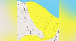 Inmet emite aviso 'amarelo' de chuvas intensas e ventos para quase todo o Ceará