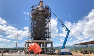 obras do monumento de Santo Antônio