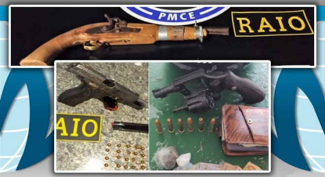 PM prende quatro pessoas e apreende cinco armas em Juazeiro, Aurora e Várzea Alegre